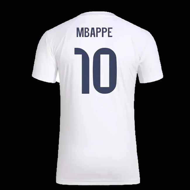 2025-2026 Real Madrid Seasonal Graphic Tee (White) (Mbappe 10)