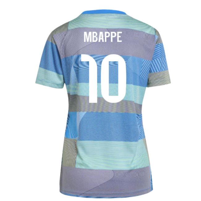 2025-2026 Real Madrid Pre-Match Shirt (Bluebird) - Womens (Mbappe 10)