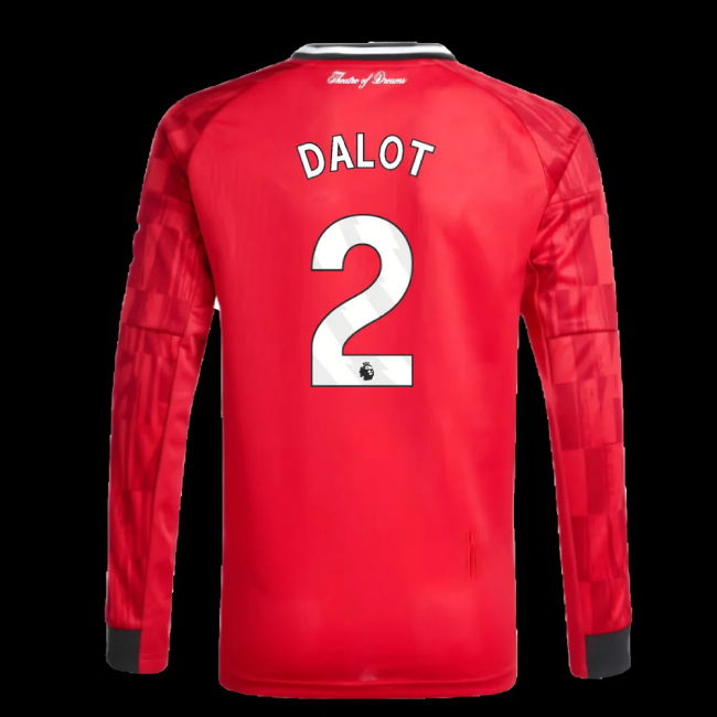 2025-2026 Man Utd Long Sleeve Home Shirt (Kids) (Dalot 2)