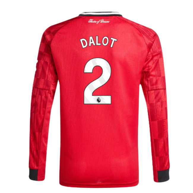 2025-2026 Man Utd Long Sleeve Home Shirt (Kids) (Dalot 2)