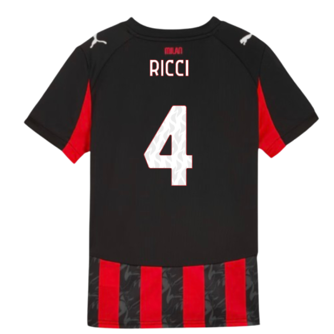 2025-2026 AC Milan Home Shirt (Kids) (Ricci 4)