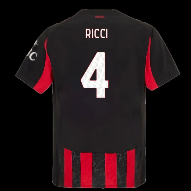2025-2026 AC Milan Authentic Home Shirt (Ricci 4)