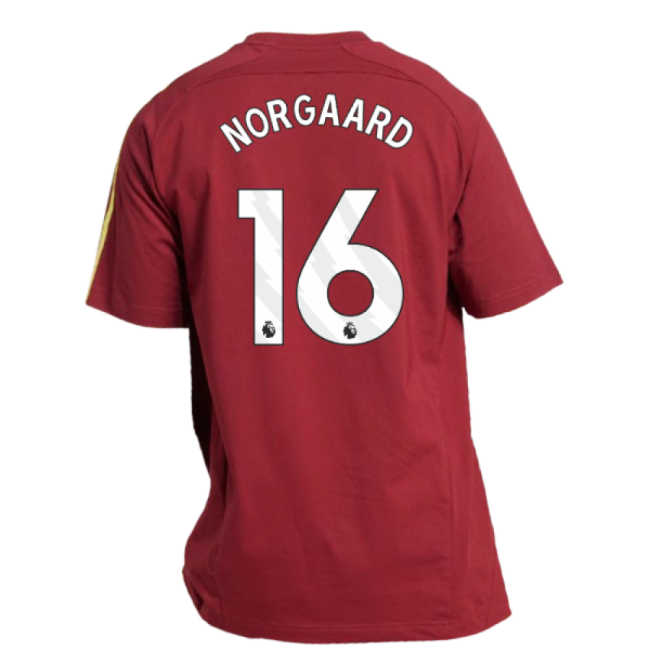 2025-2026 Arsenal UBP Tee (Noble Maroon) (Norgaard 16)