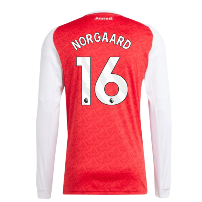 2025-2026 Arsenal Long Sleeve Home Shirt (Norgaard 16)