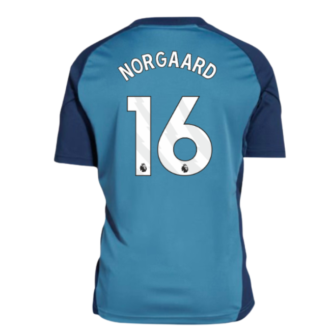 2025-2026 Arsenal Training Shirt (Blanch Blue) - Kids (Norgaard 16)