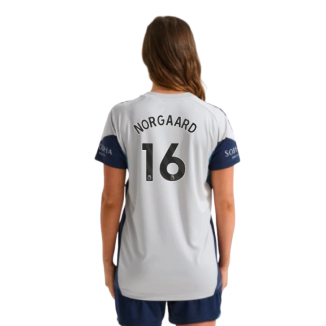 2025-2026 Arsenal Training Shirt (Grey Two) - Womens (Norgaard 16)