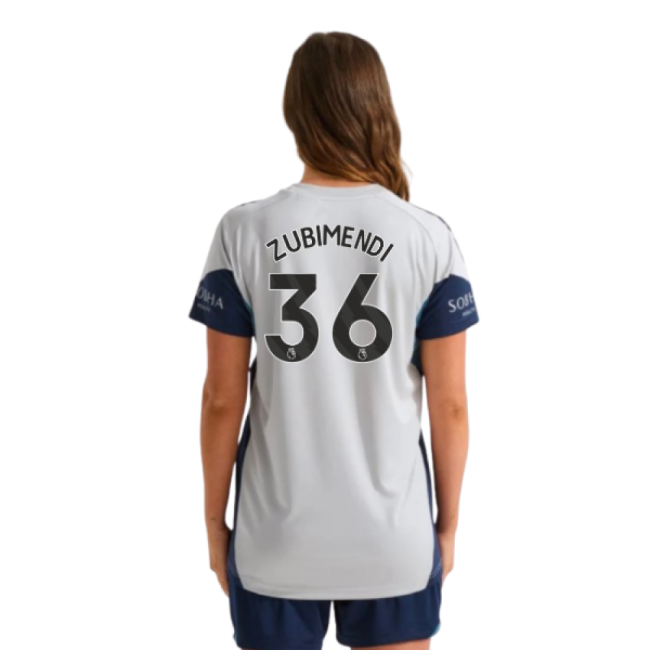2025-2026 Arsenal Training Shirt (Grey Two) - Womens (Zubimendi 36)