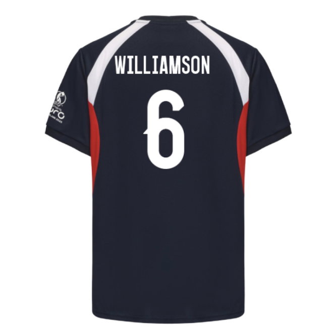 2025 England WEC Poly T-shirt (Navy) - Mens (WILLIAMSON 6)