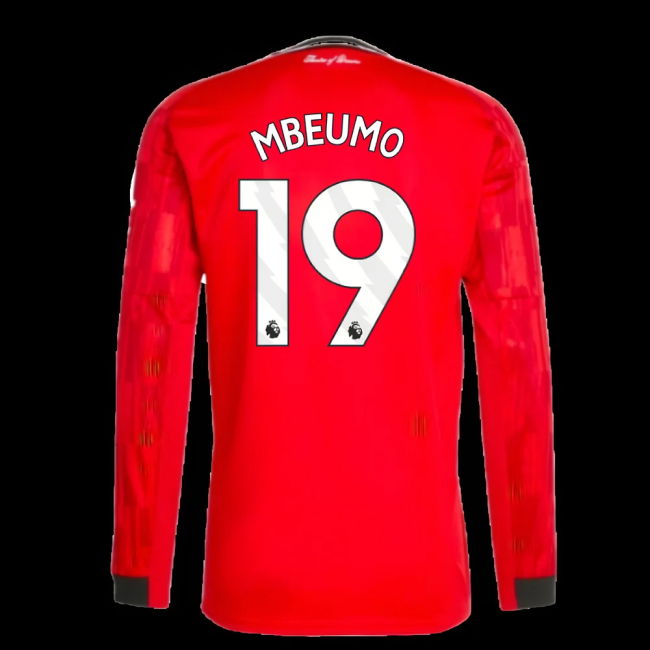2025-2026 Man Utd Long Sleeve Home Shirt (Mbeumo 19)