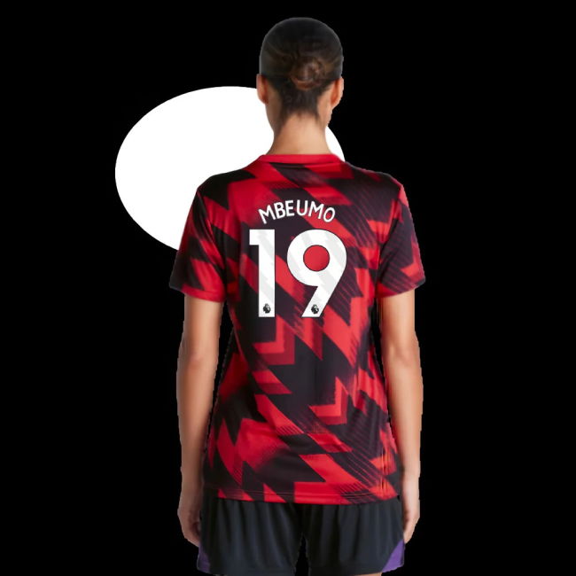 2025-2026 Man Utd Pre-Match Shirt (Red) - Womens (Mbeumo 19)