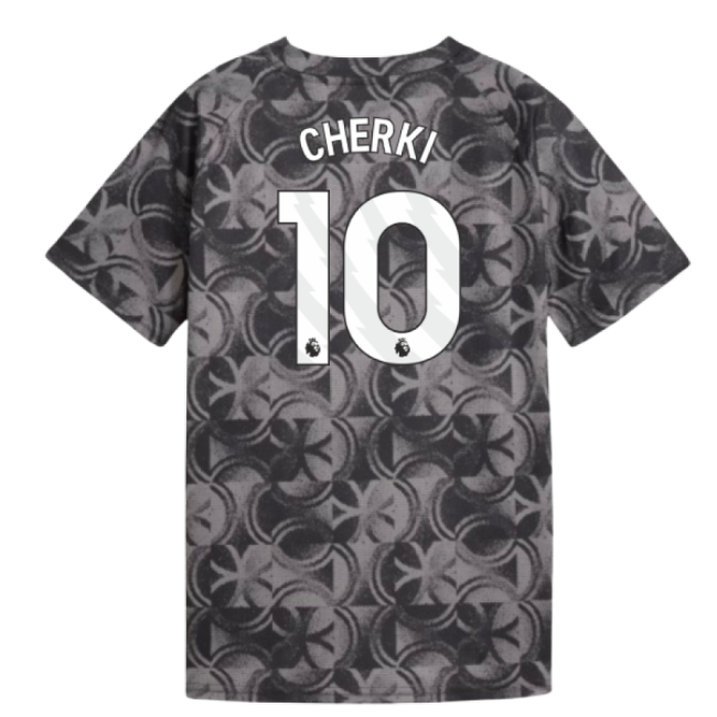 2025-2026 Man City Warm Up Jersey (Black) - Kids (Cherki 10)