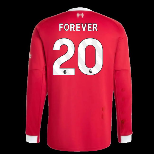 2025-2026 Liverpool Long Sleeve Home Shirt (Forever 20)