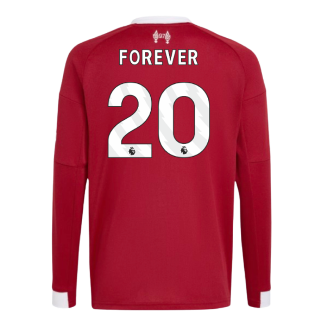 2025-2026 Liverpool Long Sleeve Home Shirt (Kids) (Forever 20)