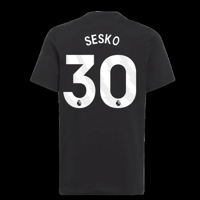 2025-2026 Man Utd EU Training Tee (Black) (Sesko 30)