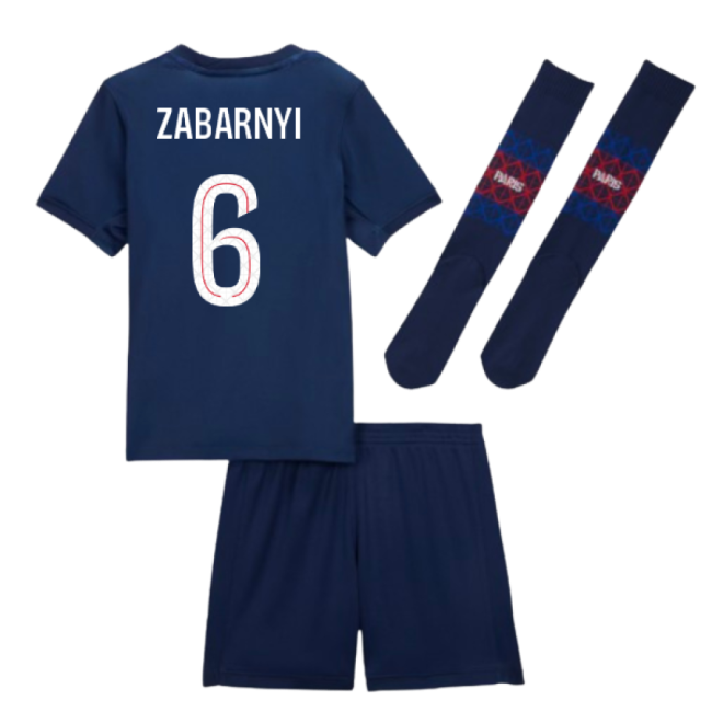 2025-2026 PSG Home Little Kids Mini Kit (Zabarnyi 6)