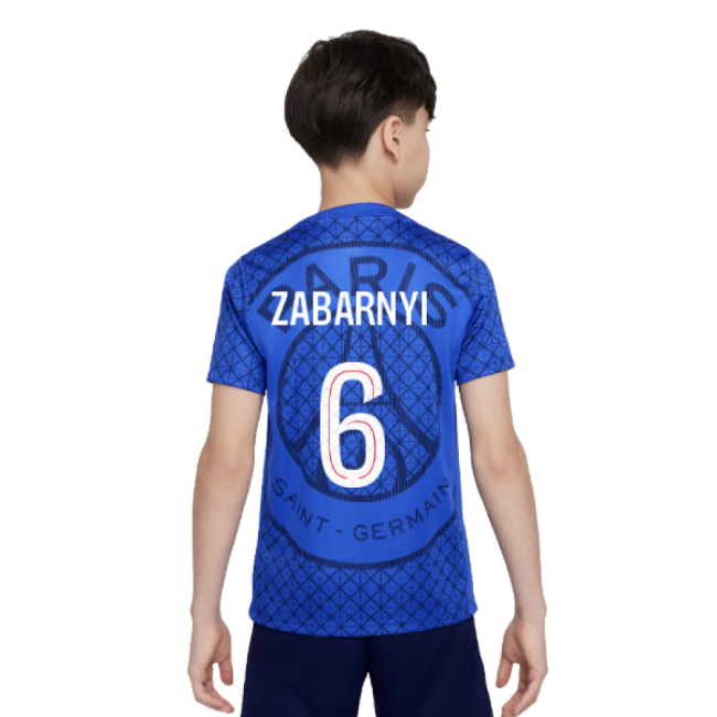 2025-2026 PSG Academy Pro Home Pre Match Shirt (Royal) - Kids (Zabarnyi 6)