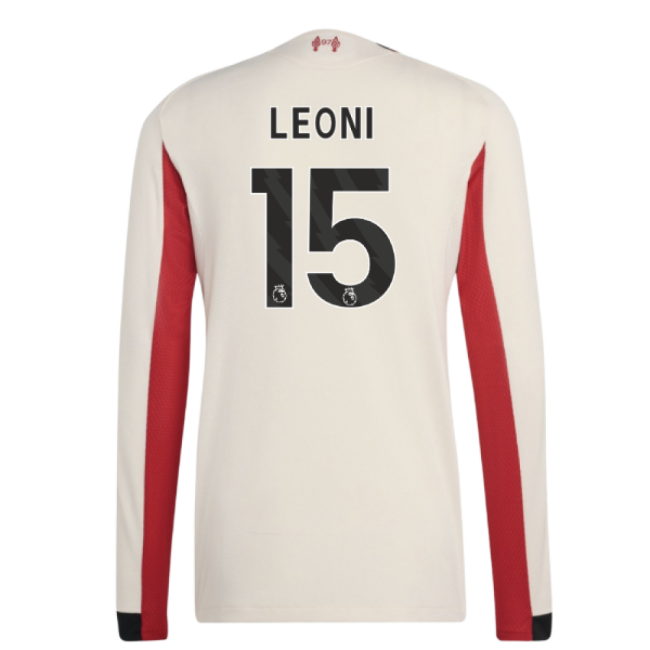 2025-2026 Liverpool Authentic Long Sleeve Away Shirt (Leoni 15)