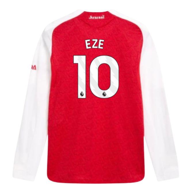 2025-2026 Arsenal Authentic Long Sleeve Home Shirt (Eze 10)