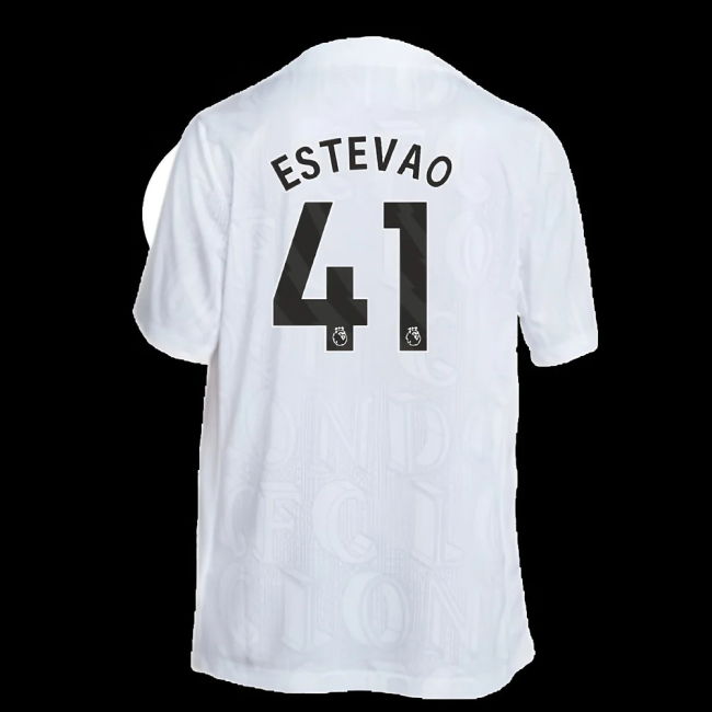 2025-2026 Chelsea Academy Pro Pre-Match Football Top (White) (Estevao 41)