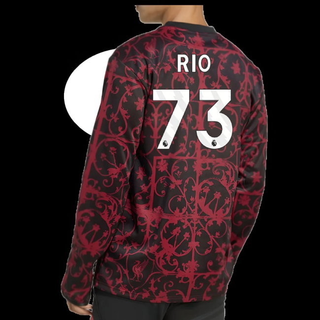 2025-2026 Liverpool Pre-Match Warm Top (Black) (Rio 73)