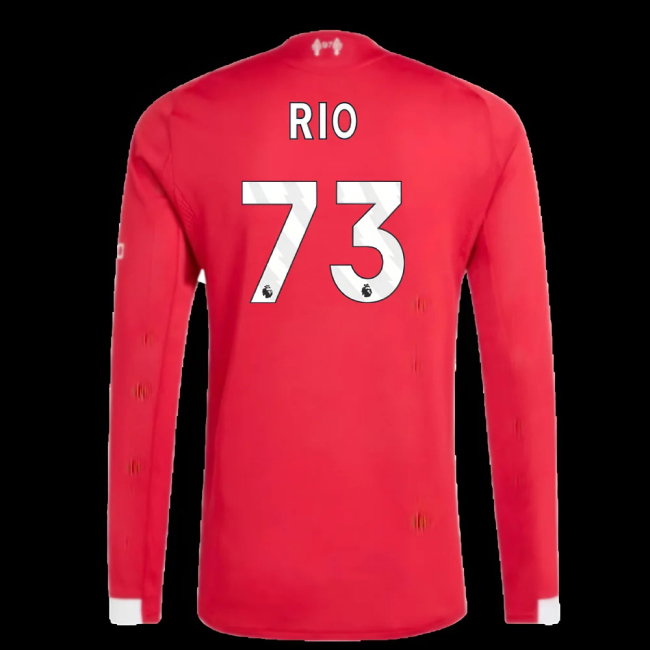 2025-2026 Liverpool Authentic Long Sleeve Home Shirt (Rio 73)