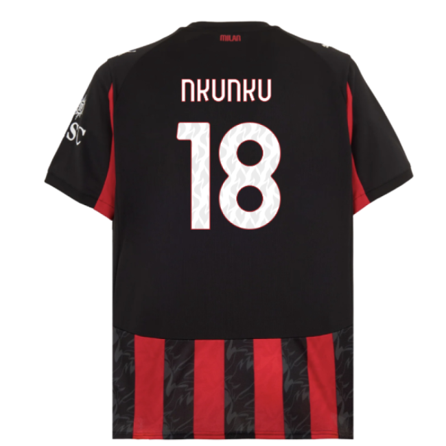 2025-2026 AC Milan Home Shirt (Nkunku 18)