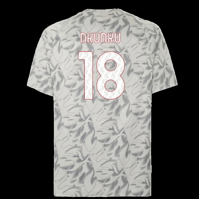 2025-2026 AC Milan Warm Up Jersey (Smokey Gray) (Nkunku 18)