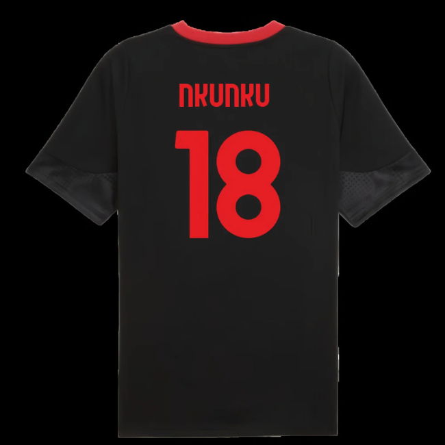 2025-2026 AC Milan Training Jersey (Black) (Nkunku 18)