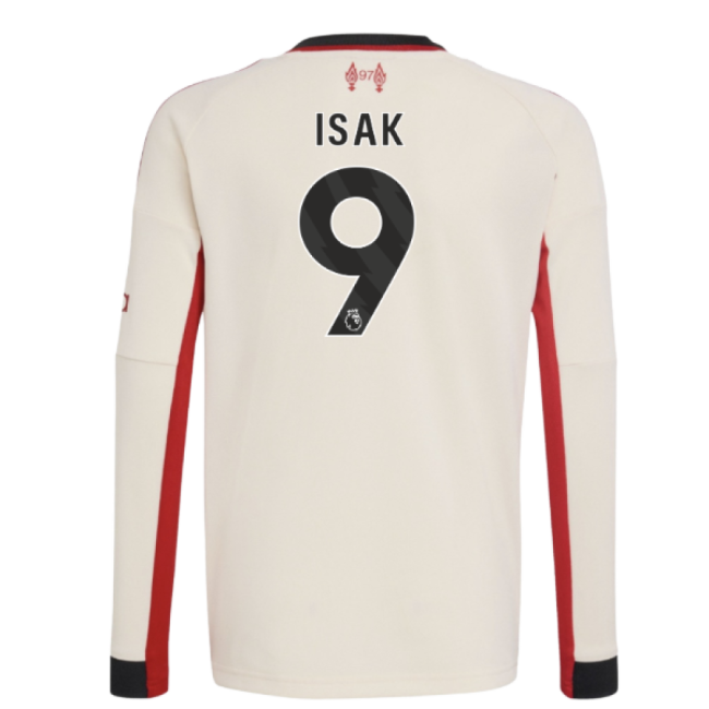 2025-2026 Liverpool Away Long Sleeve Shirt (Kids) (Isak 9)