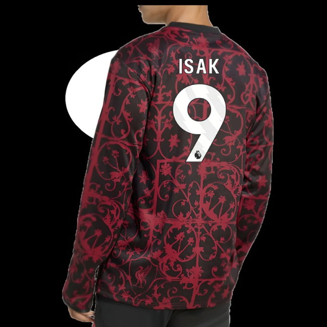 2025-2026 Liverpool Pre-Match Warm Top (Black) (Isak 9)