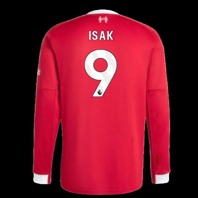 2025-2026 Liverpool Long Sleeve Home Shirt (Isak 9)