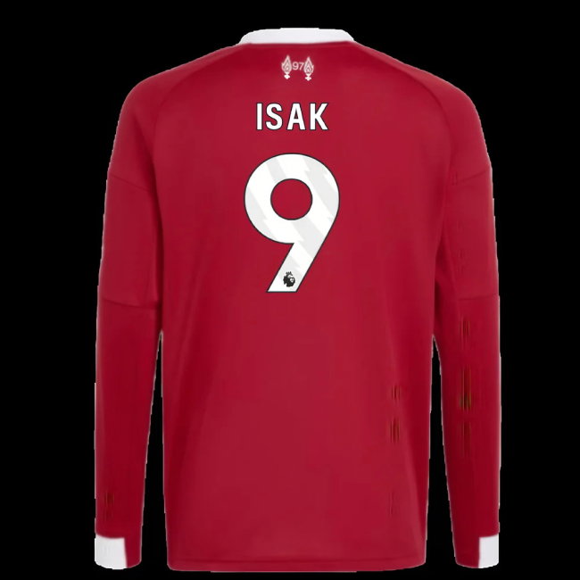 2025-2026 Liverpool Long Sleeve Home Shirt (Kids) (Isak 9)