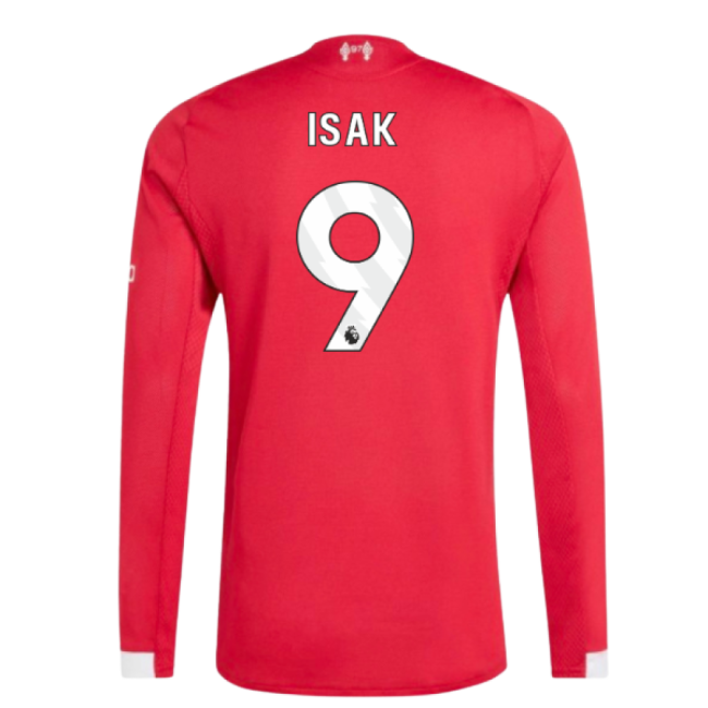 2025-2026 Liverpool Authentic Long Sleeve Home Shirt (Isak 9)
