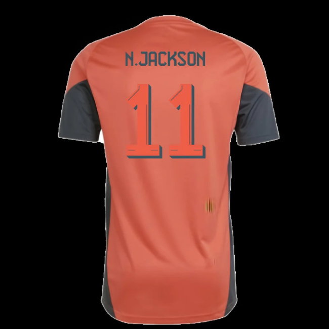 2025-2026 Bayern Munich Training Shirt (Easy Coral) (N.Jackson 11)