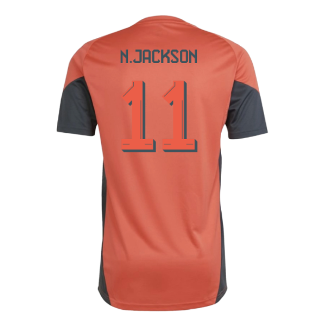 2025-2026 Bayern Munich Training Shirt (Easy Coral) (N.Jackson 11)