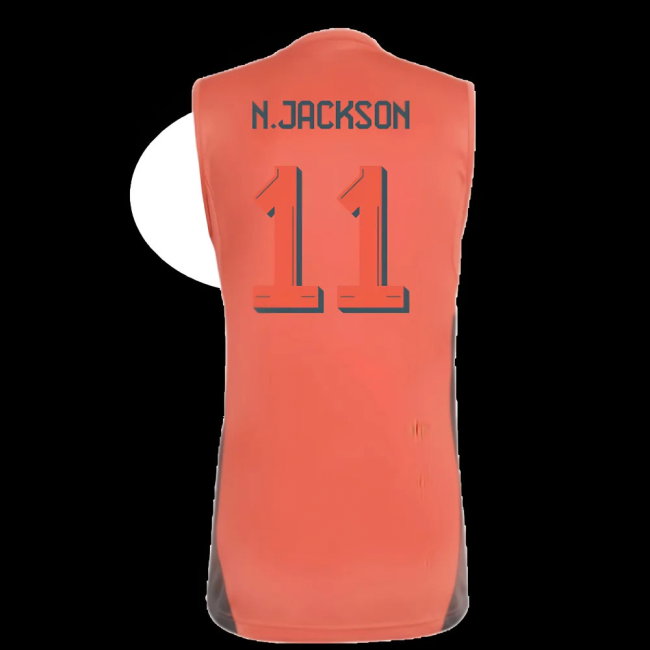 2025-2026 Bayern Munich Sleeveless Jersey (Easy Coral) (N.Jackson 11)