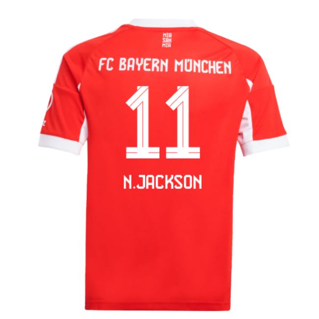 2025-2026 Bayern Munich Home Shirt (Kids) (N.Jackson 11)