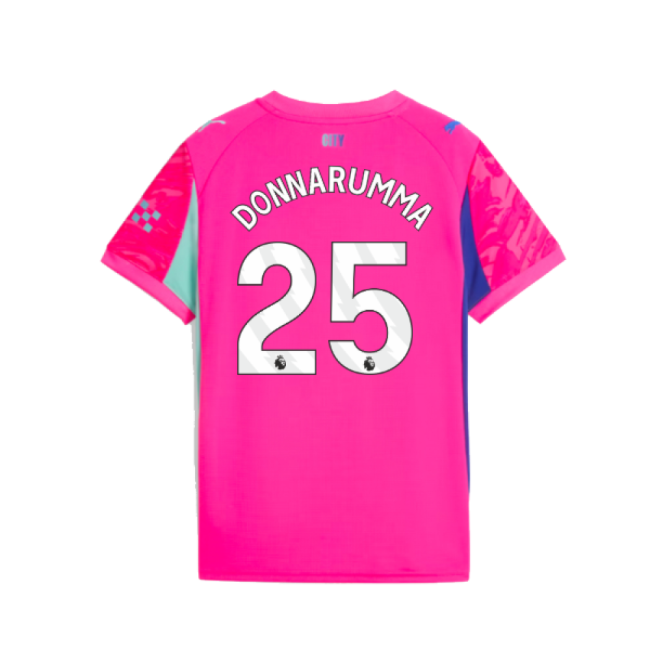 2025-2026 Man City Goalkeeper Home Shirt (Pink) - Kids (Donnarumma 25)