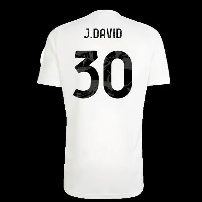 2025-2026 Juventus Training Shirt (White) (J.David 30)