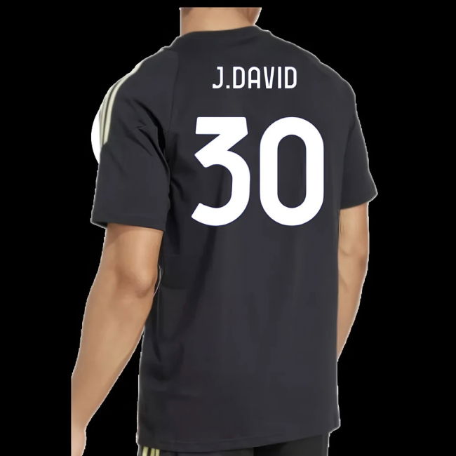 2025-2026 Juventus Training Tee (Black) (J.David 30)
