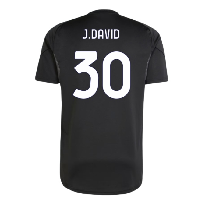 2025-2026 Juventus Training Shirt (Black) (J.David 30)