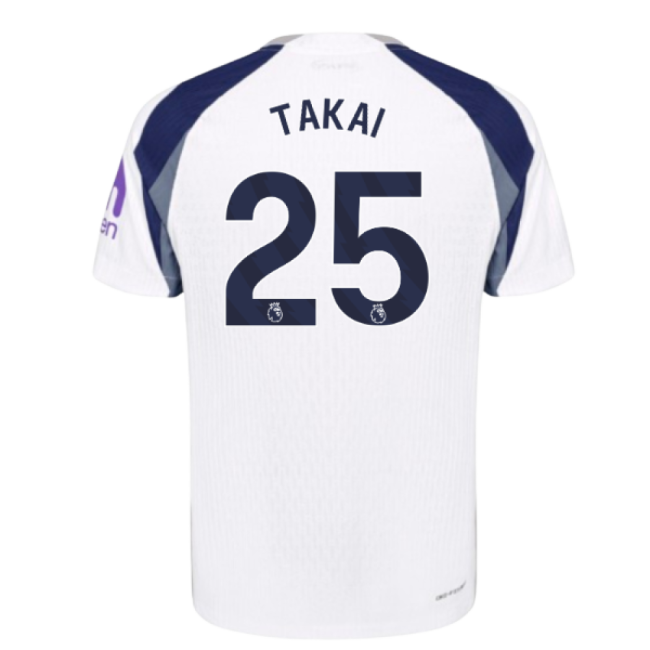 2025-2026 Tottenham Hotspur Authentic Home Shirt (Takai 25)