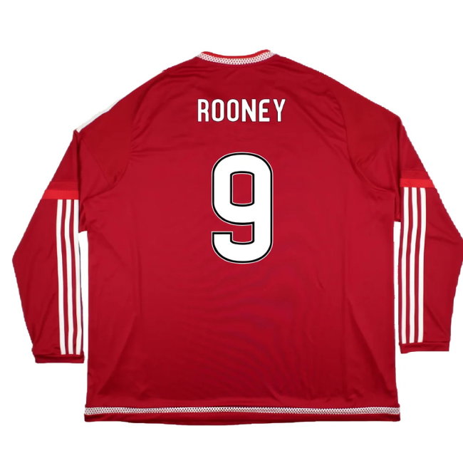 Aberdeen 2015-2016 Home Long Sleeve (3XL) (Excellent) (Rooney 9)
