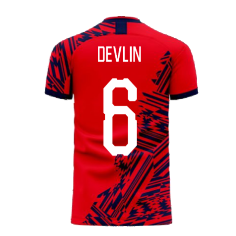 Aberdeen 2025-2026 Home Concept Football Kit (Libero) (Devlin 6) - Baby