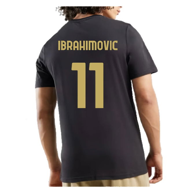 AC Milan 125th Anniversary ftblCulture Tee (Black) (Ibrahimovic 11)