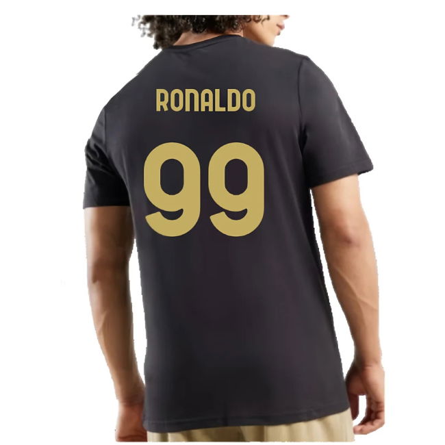 AC Milan 125th Anniversary ftblCulture Tee (Black) (Ronaldo 99)