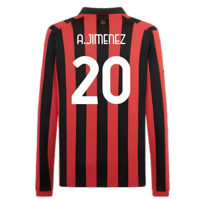 AC Milan 125th Authentic Shirt LS (Black-Red) (A.Jimenez 20)