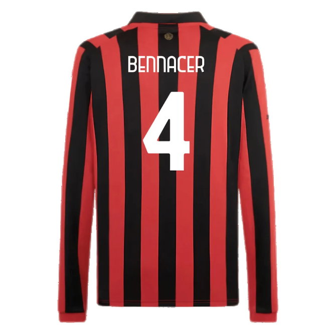 AC Milan 125th Authentic Shirt LS (Black-Red) (Bennacer 4)