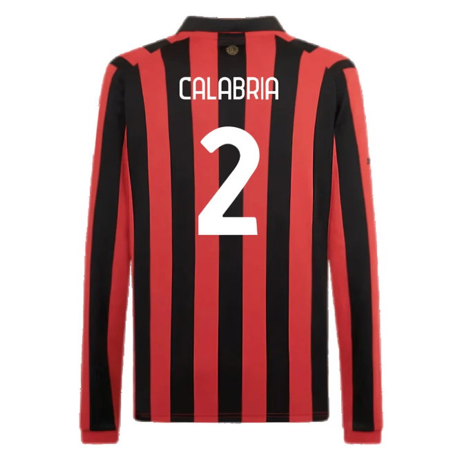 AC Milan 125th Authentic Shirt LS (Black-Red) (Calabria 2)