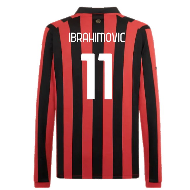 AC Milan 125th Authentic Shirt LS (Black-Red) (Ibrahimovic 11)